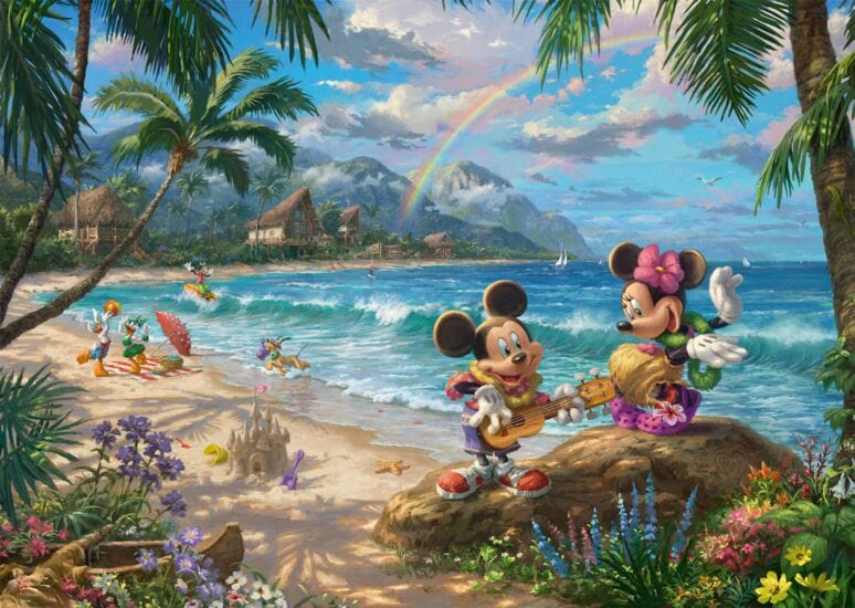Schmidt Universalios dėlionės Mickey and Minnie in Hawaii, 1000