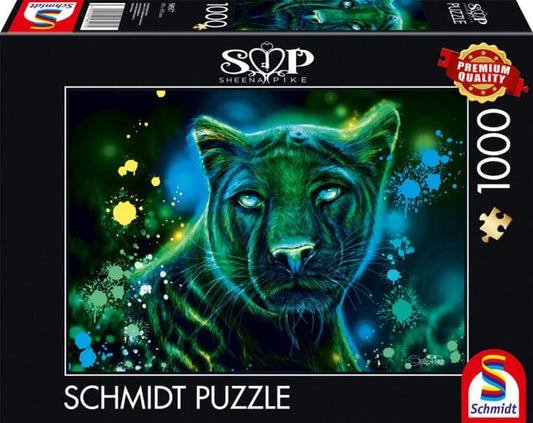 Schmidt Universalios dėlionės Neon Blue Green Panther, 1000