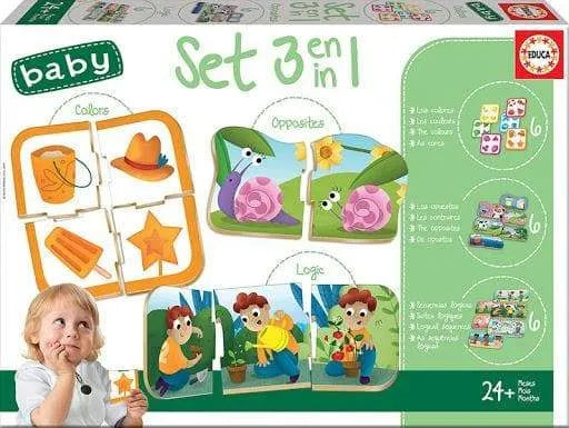 Set Baby 3 in 1-Vaikiškos dėlionės-Brain Games LT