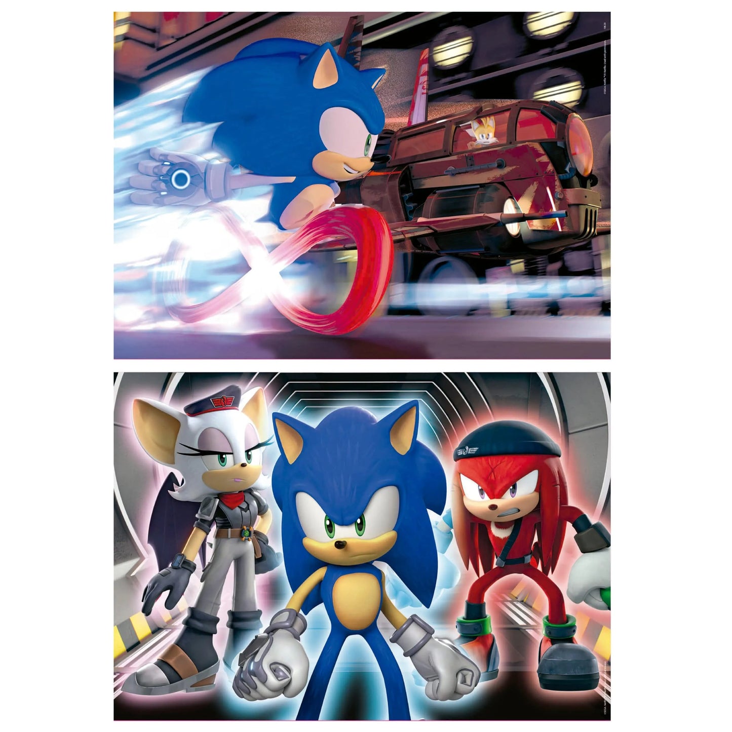 Sonic Prime Neon, 2 x 100-Vaikiškos dėlionės-Brain Games LT