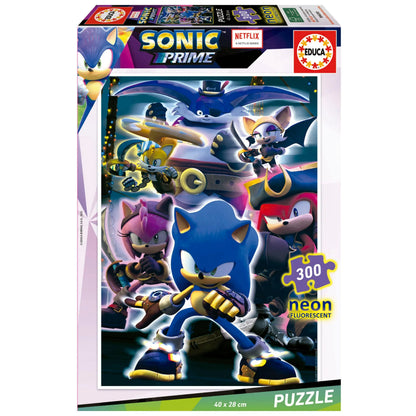 Sonic Prime Neon, 300-Vaikiškos dėlionės-Brain Games LT