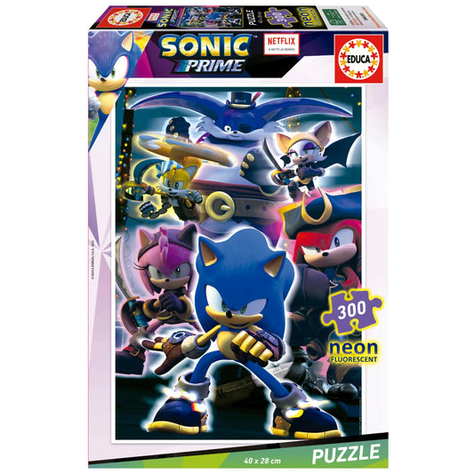 Sonic Prime Neon, 300-Vaikiškos dėlionės-Brain Games LT