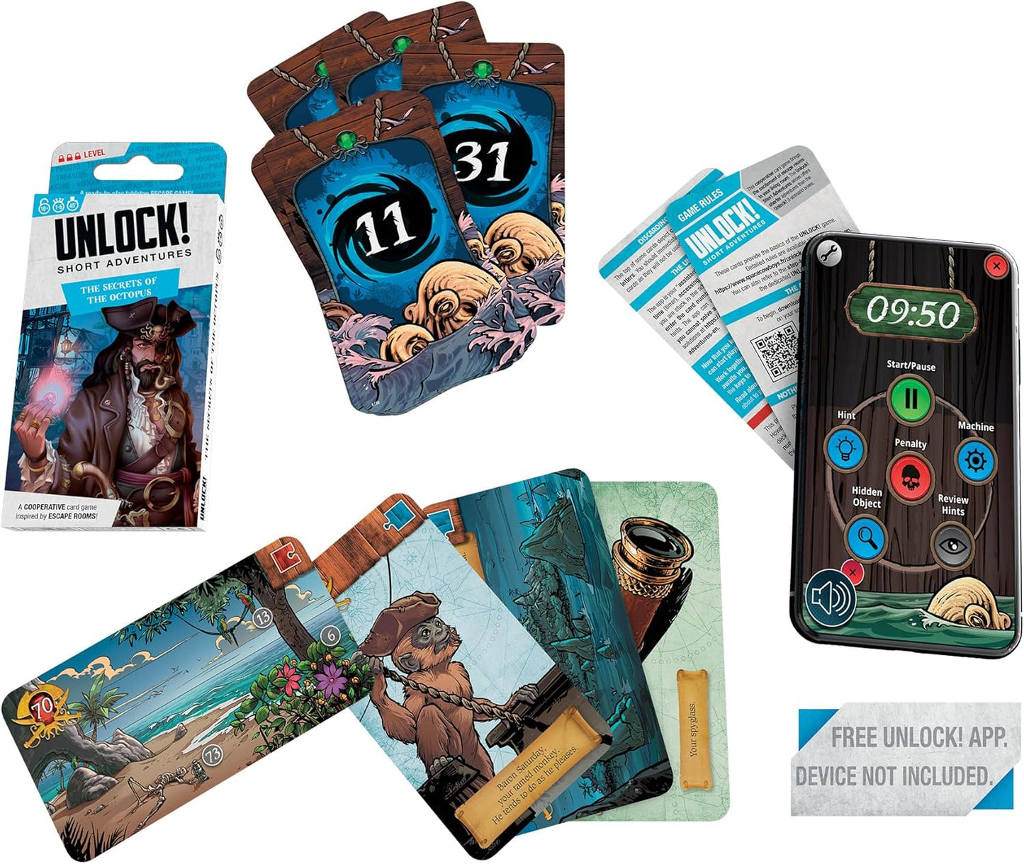 Space Cowboys Stalo žaidimai Unlock! Short 6 - The Secrets of the Octopus