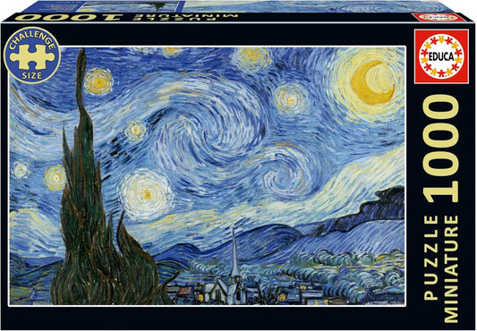 Starry Night Miniature Puzzle, 1000-Universalios dėlionės-Brain Games LT