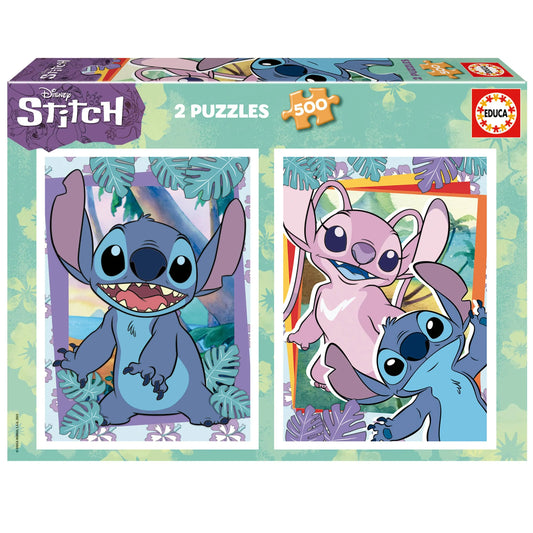 Stitch Disney, 2x500-Vaikiškos dėlionės-Brain Games LT
