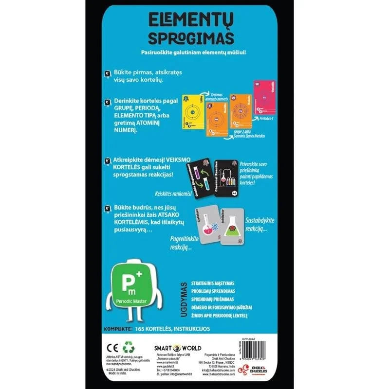 Sumanus pasaulis Stalo žaidimai Elementų sprogimas