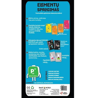 Sumanus pasaulis Stalo žaidimai Elementų sprogimas