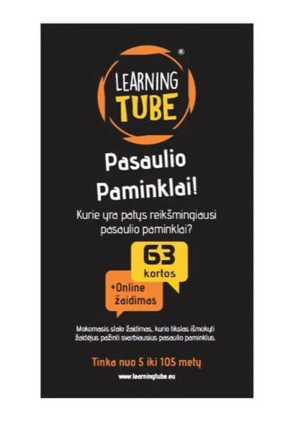 Sumanus pasaulis Stalo žaidimai Pasaulio paminklai