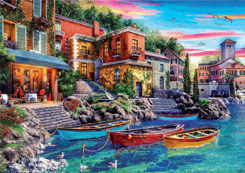 Sunset in Como, 3000-Universalios dėlionės-Brain Games LT