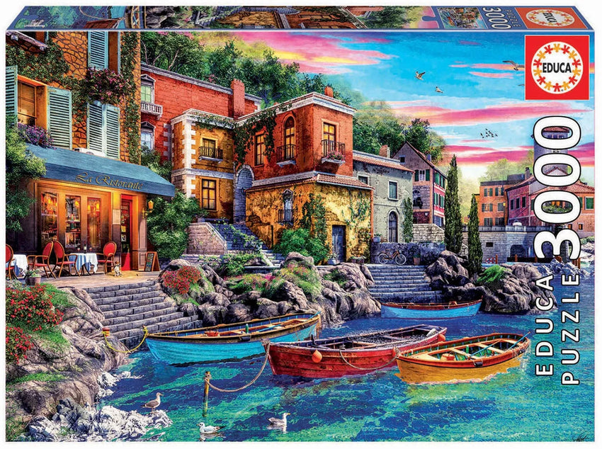 Sunset in Como, 3000-Universalios dėlionės-Brain Games LT