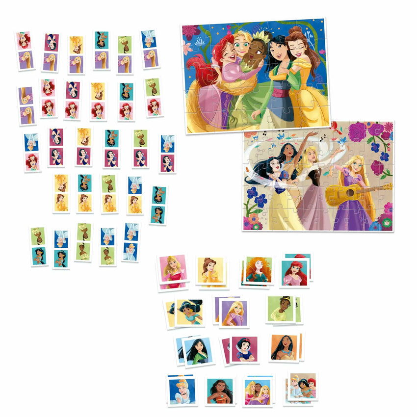 Superpack 4 in 1 Disney Princess-Vaikiškos dėlionės-Brain Games LT