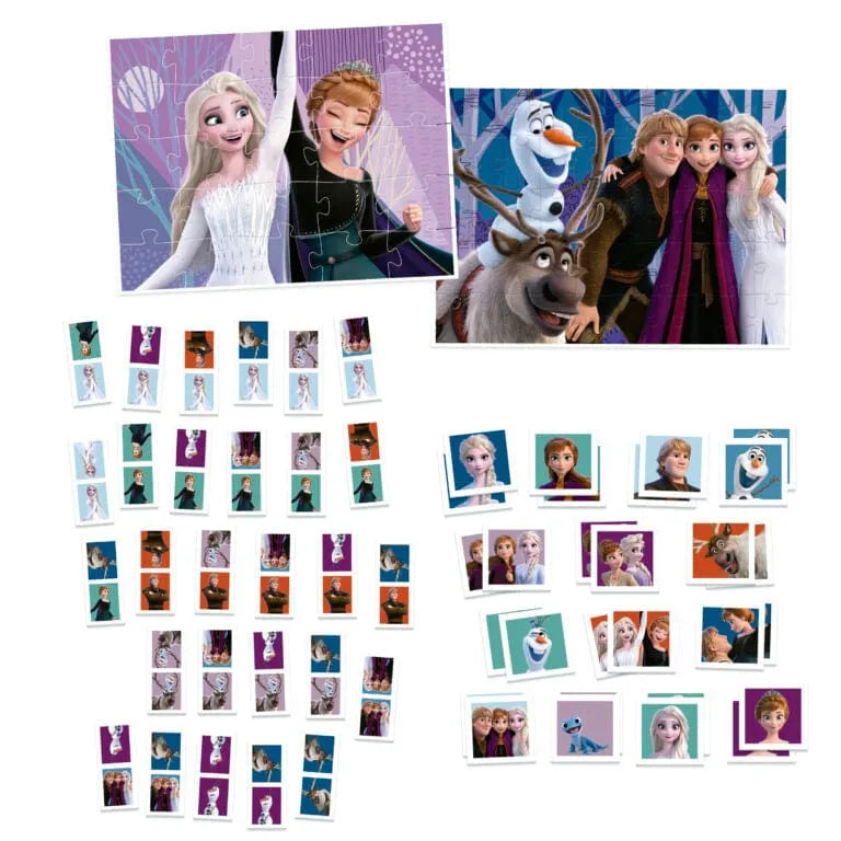 Superpack 4 in 1 Frozen-Vaikiškos dėlionės-Brain Games LT