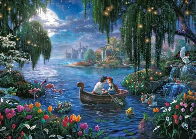 The Little Mermaid and Prince Eric, 1000-Universalios dėlionės-Brain Games LT