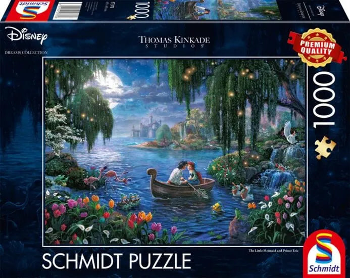 The Little Mermaid and Prince Eric, 1000-Universalios dėlionės-Brain Games LT