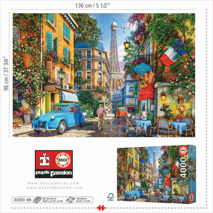 The Old Streets of Paris, 4000-Universalios dėlionės-Brain Games LT