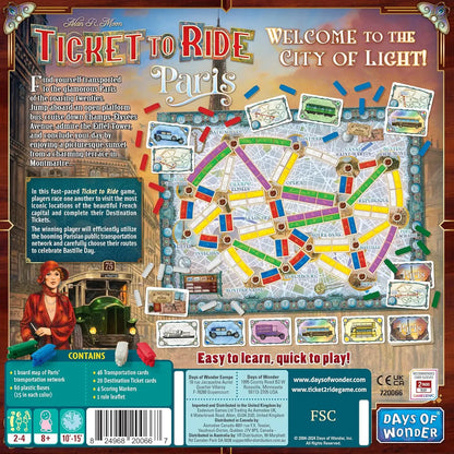 Days of Wonder Stalo žaidimai Ticket To Ride: Paris