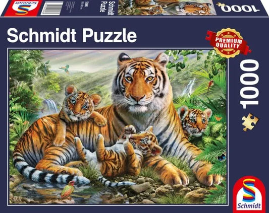 Tiger and Cubs, 1000-Universalios dėlionės-Brain Games LT