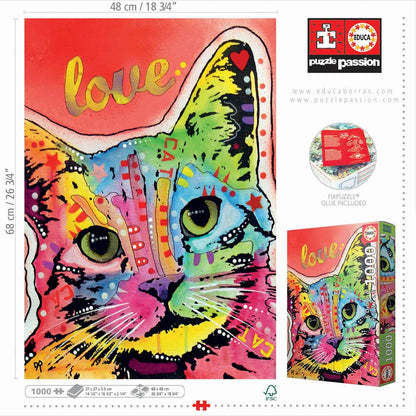 Tilt Cat Love, Dean Russo, 1000-Universalios dėlionės-Brain Games LT