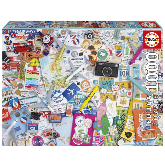 Educa Universalios dėlionės Travel Collages, 1000