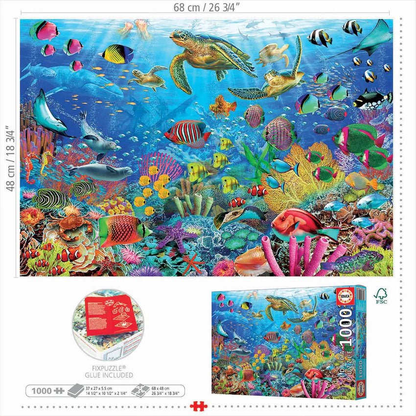Tropical Fantasy Turtles, 1000-Universalios dėlionės-Brain Games LT