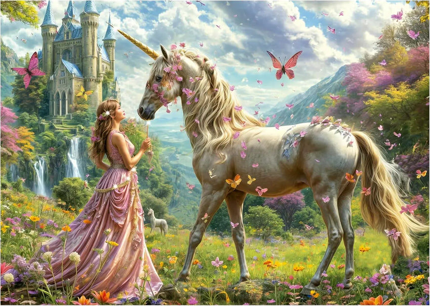 Unicorn Fairies Butterflies, 500-Universalios dėlionės-Brain Games LT