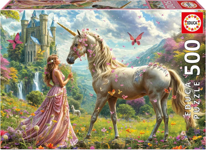 Unicorn Fairies Butterflies, 500-Universalios dėlionės-Brain Games LT