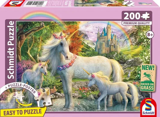 Unicorn mare with two foals, 200-Vaikiškos dėlionės-Brain Games LT