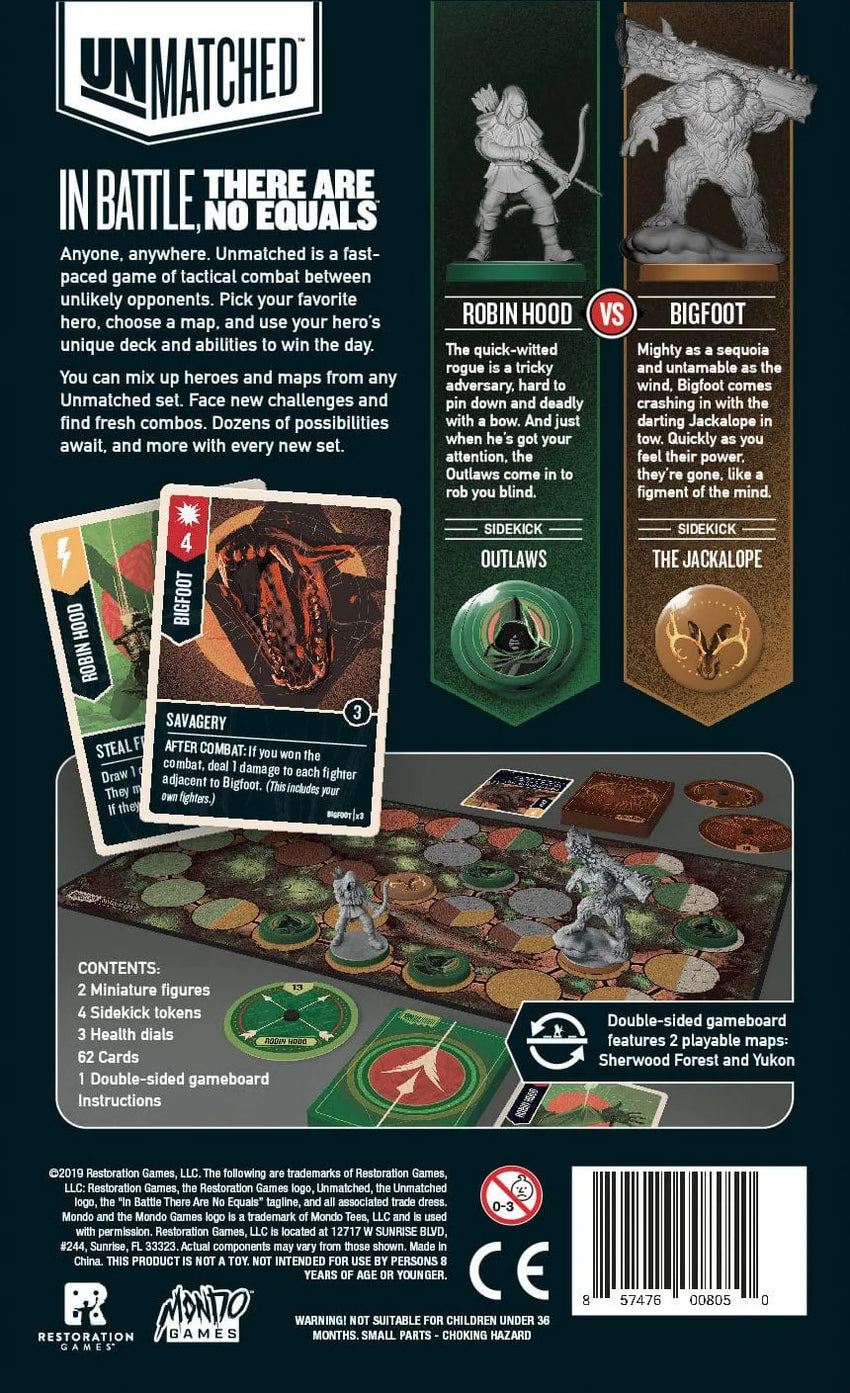 Unmatched: Robin Hood vs. Bigfoot-Stalo žaidimai-Brain Games LT