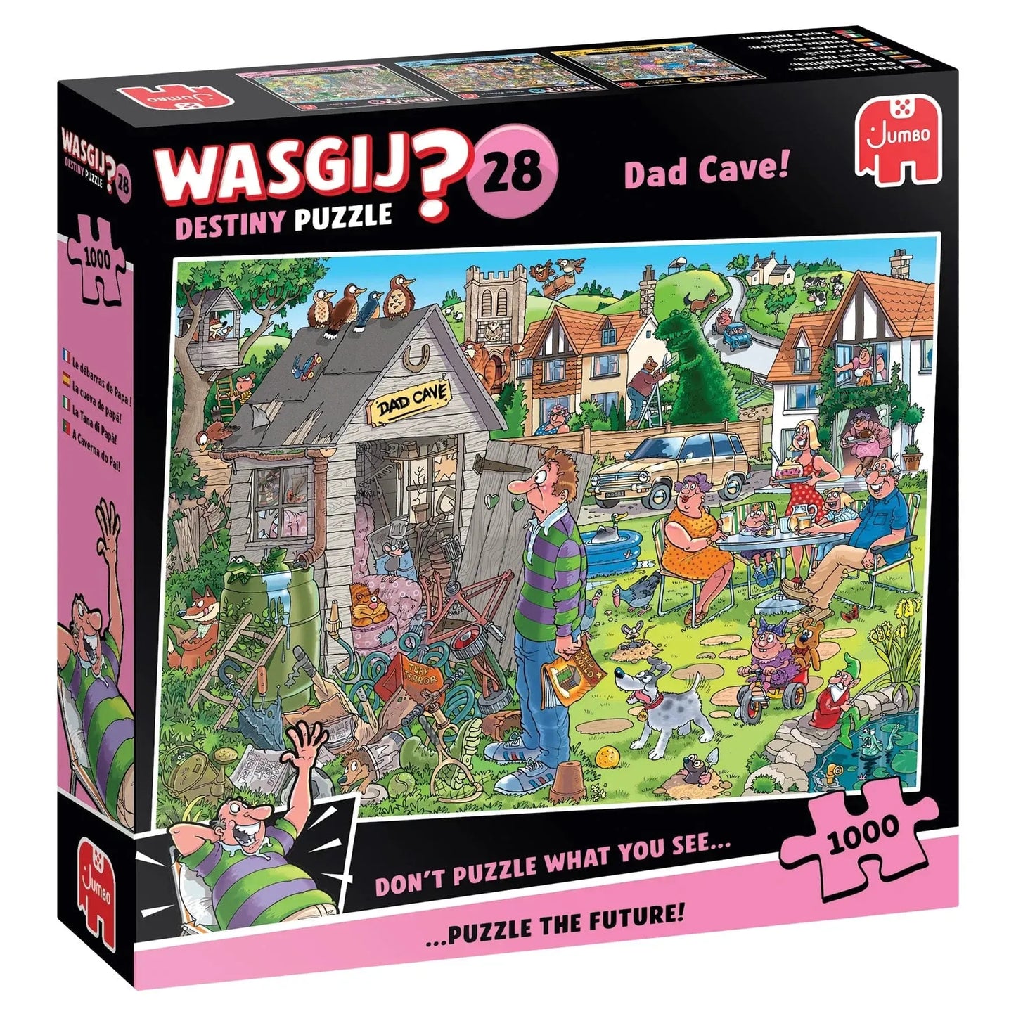 Jumbo Universalios dėlionės Wasgij Destiny 28 - Dad Cave! 1000