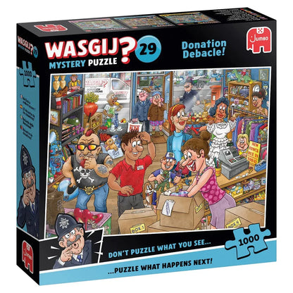 Wasgij Mystery 29 - Donation Debacle!, 1000-Universalios dėlionės-Brain Games LT