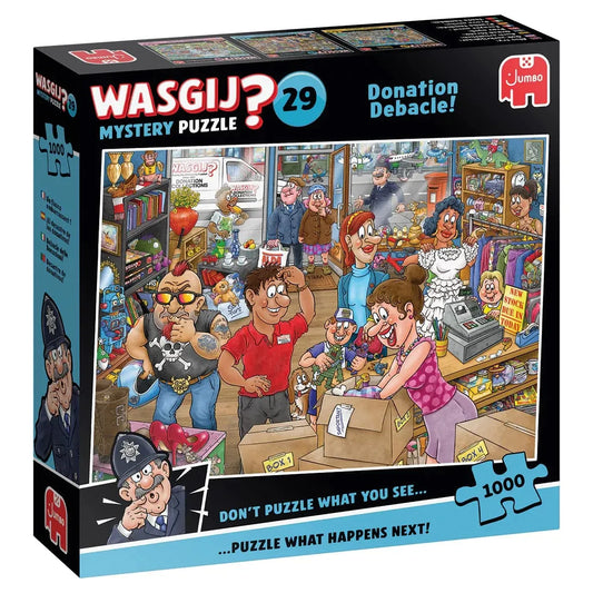 Wasgij Mystery 29 - Donation Debacle!, 1000-Universalios dėlionės-Brain Games LT