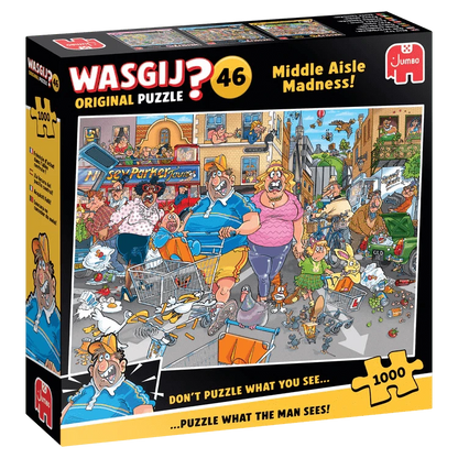 Wasgij Original 46 - Middle Aisle Madness! 1000-Universalios dėlionės-Brain Games LT