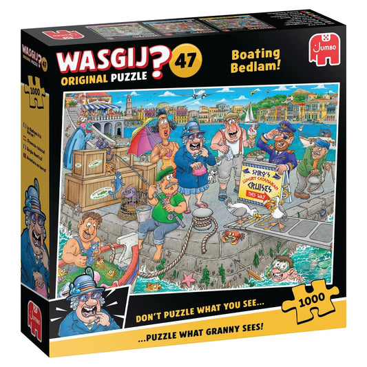 Wasgij Original 47 - Boating Bedlam! 1000-Universalios dėlionės-Brain Games LT