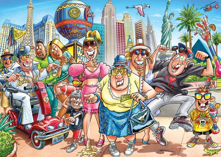 Wasgij Original 48: What Happens in Vegas! 1000-Universalios dėlionės-Brain Games LT