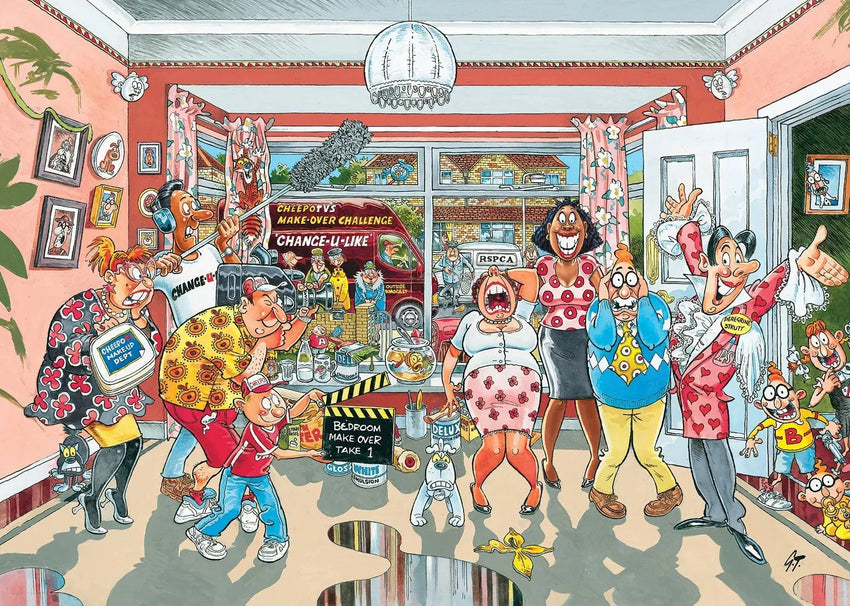 Jumbo Universalios dėlionės Wasgij Retro Original 9 - Home Improvements! 1000