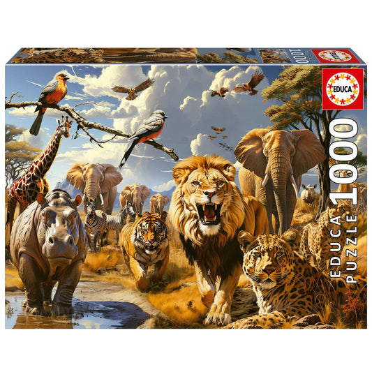 Wild Animals, 1000-Universalios dėlionės-Brain Games LT