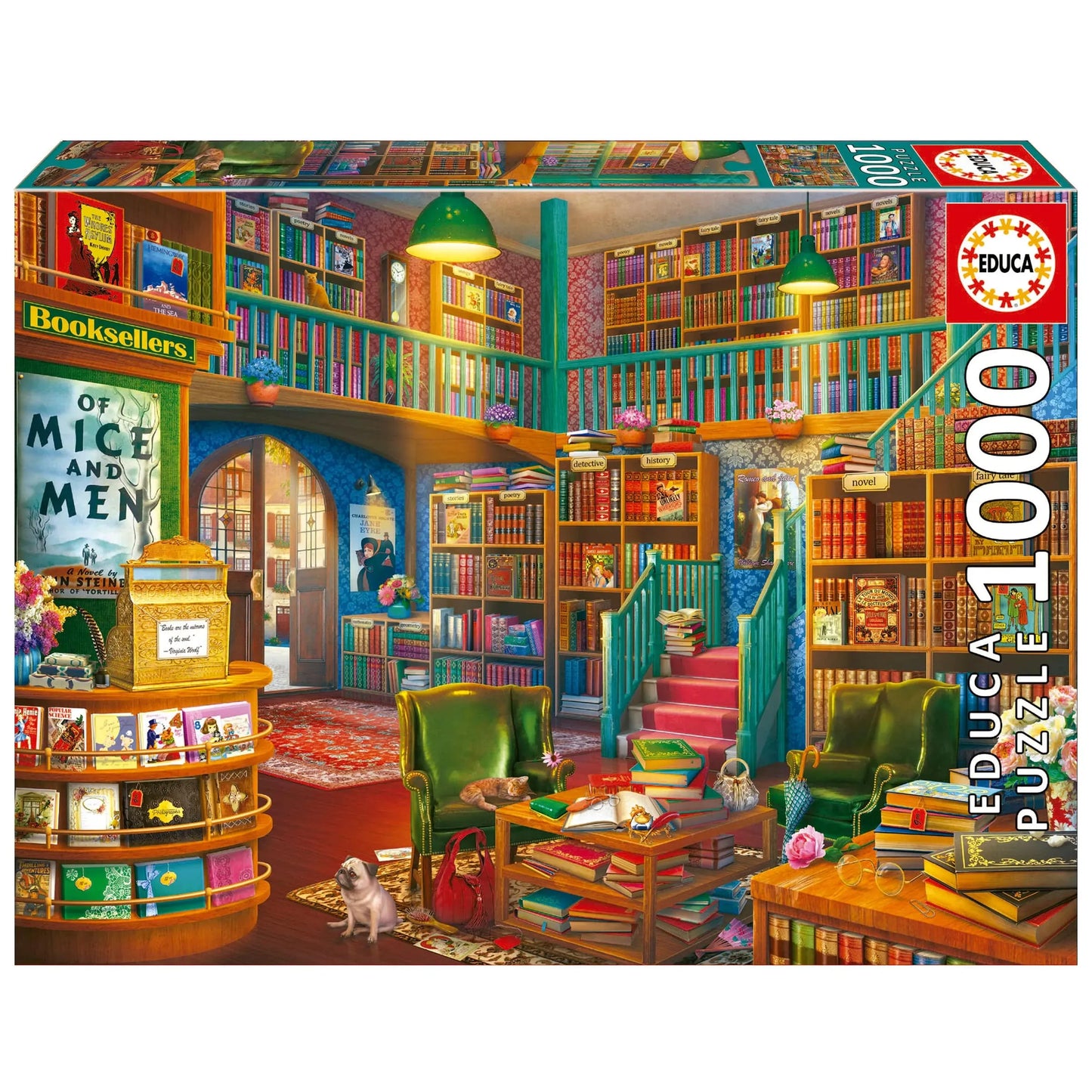 Wonderful Bookshop, 1000-Universalios dėlionės-Brain Games LT