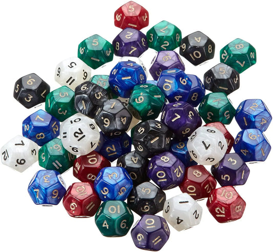Žaidimo kauliukas D12, pearl-Kita-Brain Games LT