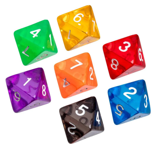 Žaidimo kauliukas D8, skaidrus-Kita-Brain Games LT