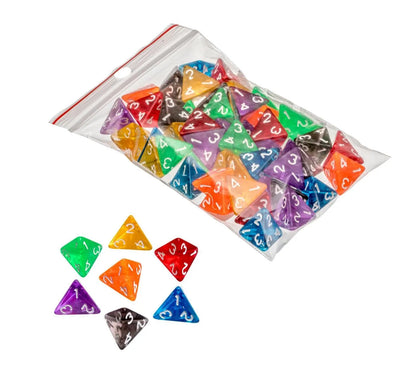 Žaidimų kauliukas D4, skaidrus-Kita-Brain Games LT