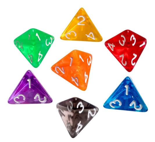 Žaidimų kauliukas D4, skaidrus-Kita-Brain Games LT