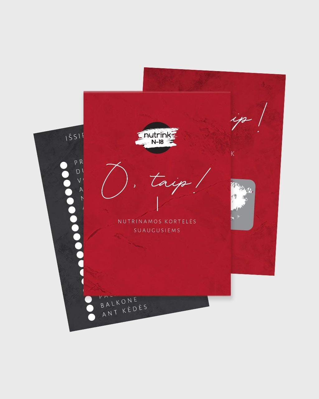 BitoPrint Stalo žaidimai Nutrinamos kortelės TIK SUAUGUSIEMS „O, taip!“