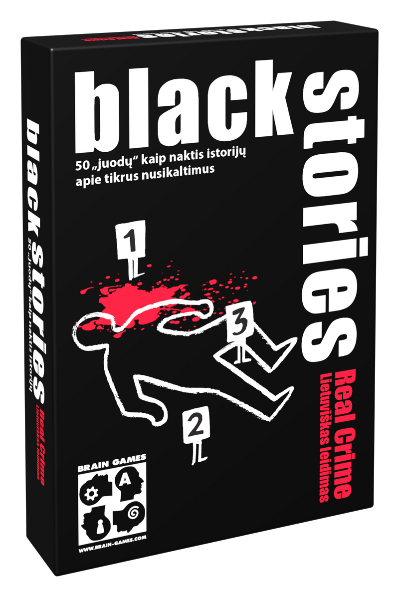 Brain Games LT Stalo žaidimai Black Stories Real Crime