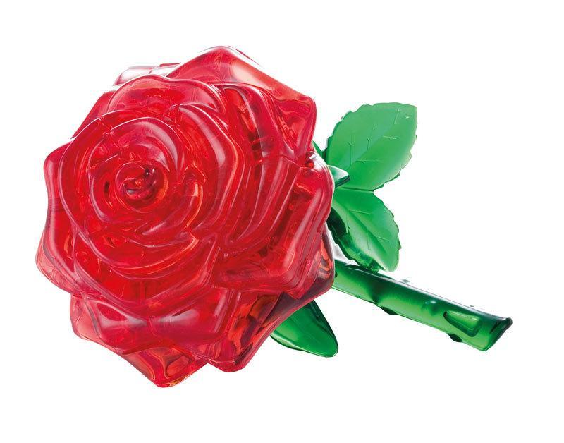 Crystal Puzzle 3D Delionės Raudona rožė