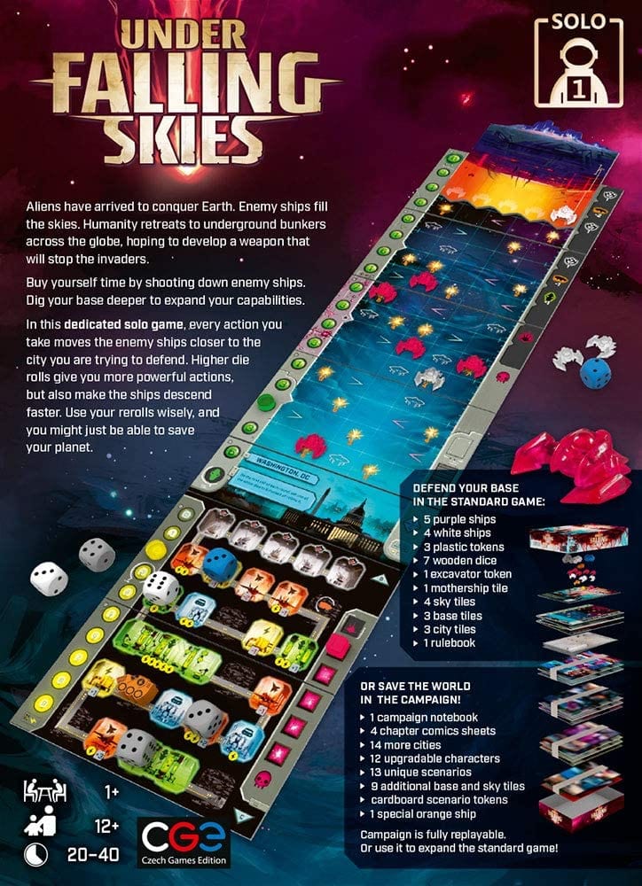 Czech Games Edition Stalo žaidimai Under Falling Skies