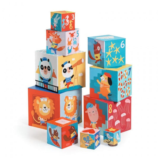 Djeco Vaikiškos dėlionės Kaladėlių piramidė - Pliažas