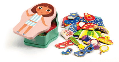 Djeco Vaikiškos dėlionės Metalinė dėžutė su mediniais magnetais - Belissimo