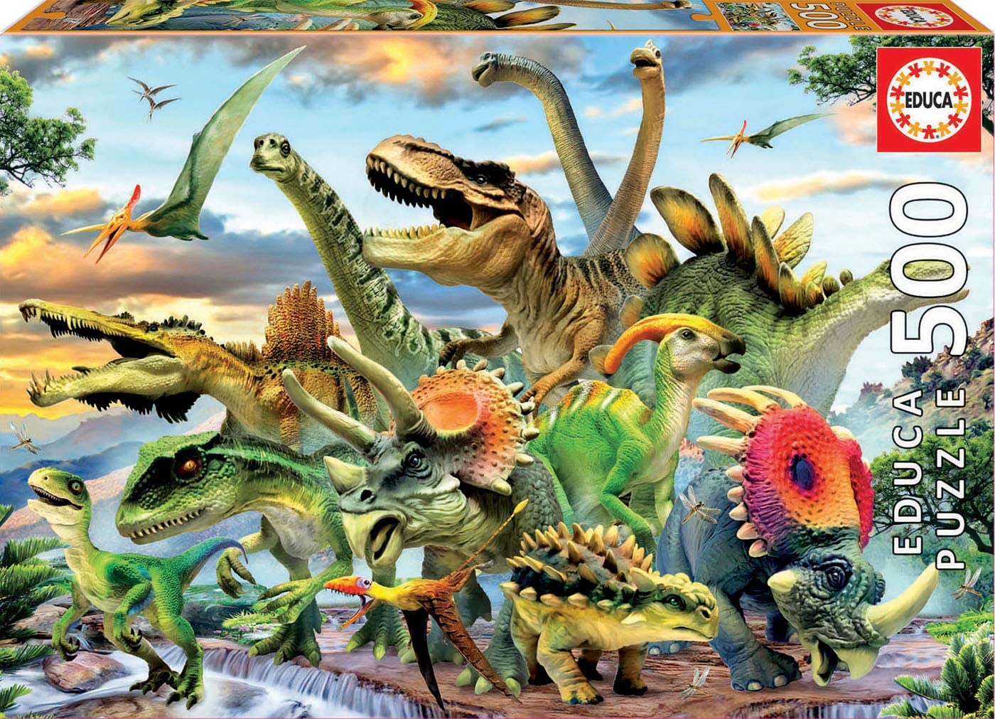 Educa Universalios dėlionės Dinosaurs, 500 pcs