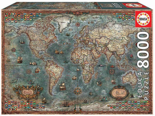 Educa Universalios dėlionės Historical World Map, 8000