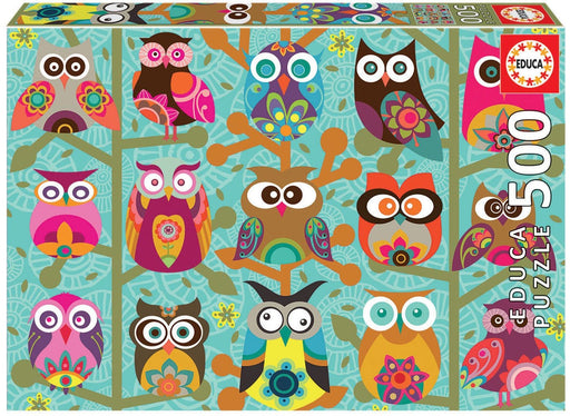 Educa Universalios dėlionės Owls, 500 pcs